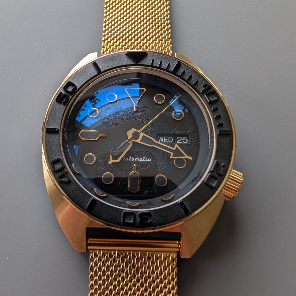 Custom Seiko Dragon Dial NH36 Automatic Watch